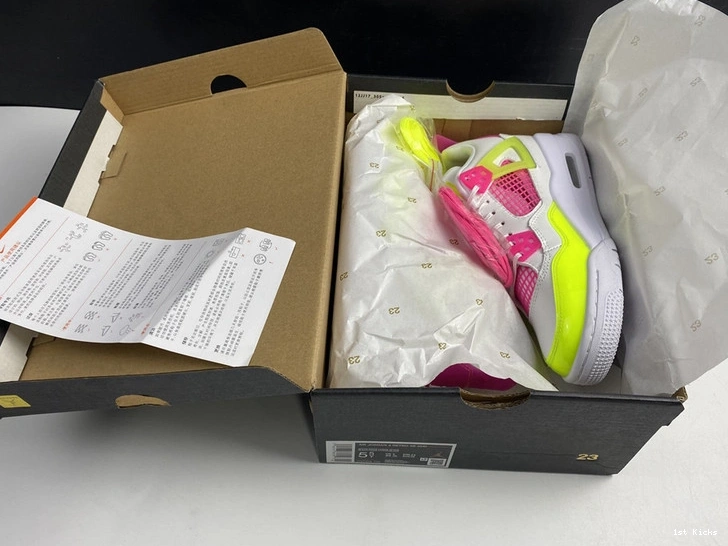 Jordan Retro 4 Pink White (GS) - CV7808-100 Lemon 0420